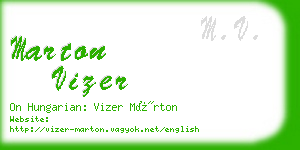 marton vizer business card